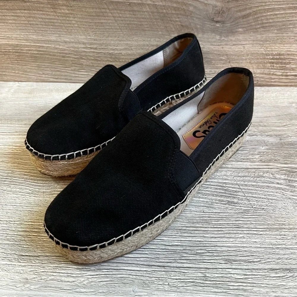 Circus by Sam Edelman Christina black canvas espadrilles size 10